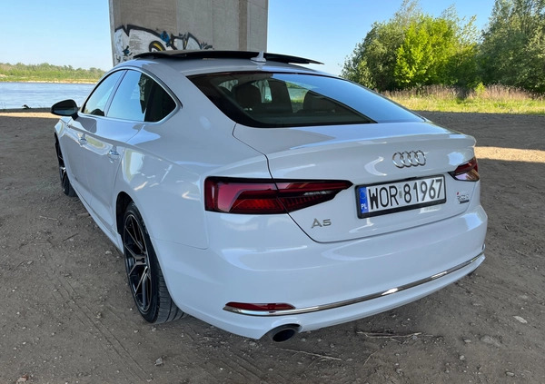 Audi A5 cena 118000 przebieg: 67000, rok produkcji 2018 z Warszawa małe 781